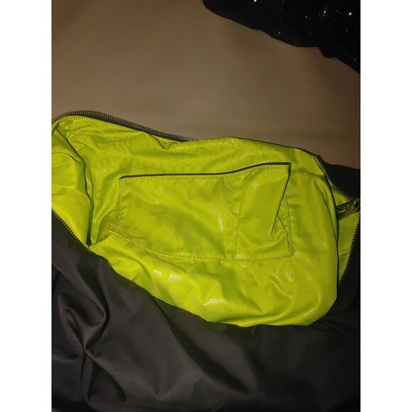 Lululemon Athletica Black Neon Yellow Large Gym Go Bag Adjustable Strap Pockets - Picture 7 of 12